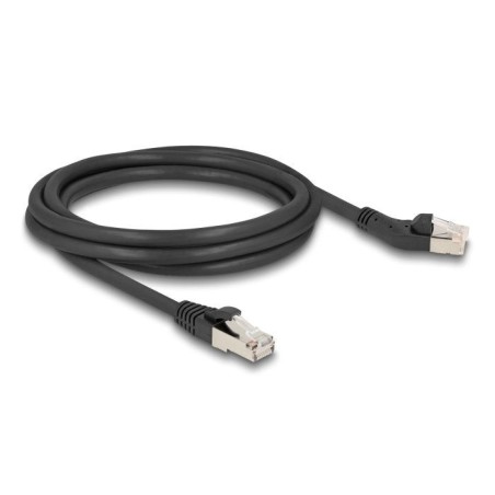 Delock rj45 cable de red cat.6a s/ftp machot a macho gerade 2 m negro