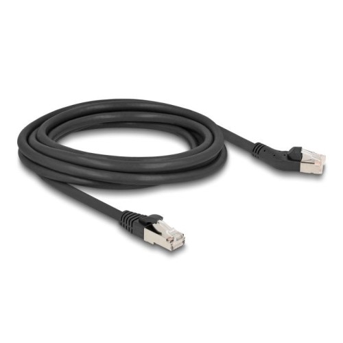 Delock rj45 cable de red cat.6a s/ftp macho a macho gerade 3 m negro