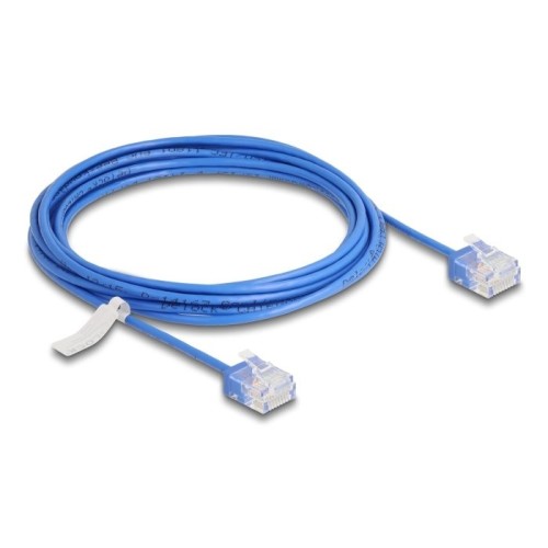 Delock rj45 cable de red cat.6 utp ultra slim 3 m aal con kurzen machon