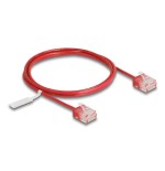 Delock rj45 cable de red cat.6 utp ultra slim 1 m rojo con kurzen machon