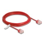 Delock rj45 cable de red cat.6 utp ultra slim 3 m rojo con kurzen machon