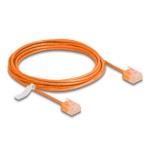 Delock rj45 cable de red cat.6 utp ultra slim 3 m naranja con kurzen machon