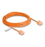 Delock rj45 cable de red cat.6 utp ultra slim 5 m naranja con kurzen machon