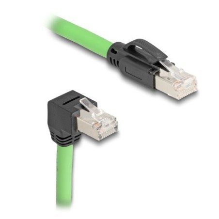 Delock rj45 cable de red cat.6a macho a macho oben angular sf/utp