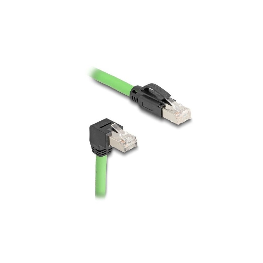 Delock rj45 cable de red cat.6a macho a macho oben angular sf/utp