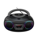Reproductor cd denver tcl-212btgrey 2*2w salida radio fm mp3 usb función bluetooh luces led