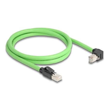 Delock rj45 cable de red cat.6a macho a macho unten angular sf/utp