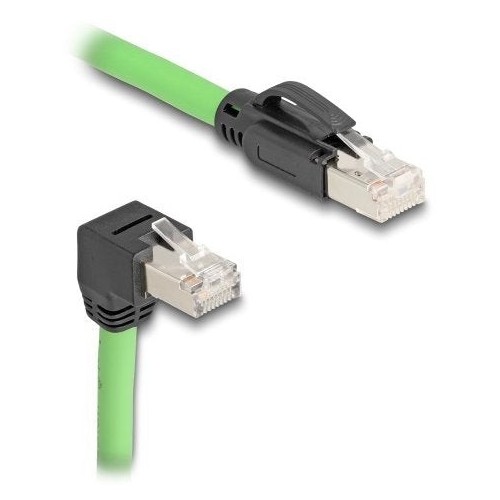 Delock rj45 cable de red cat.6a macho a macho unten angular sf/utp s