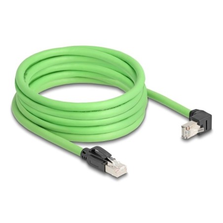 Delock rj45 cable de red cat.6a macho a macho unten angular sf/utp s