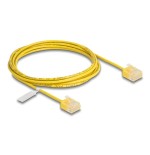 Delock rj45 cable de red cat.6 utp ultra slim 2 m amarillo con kurzen machon