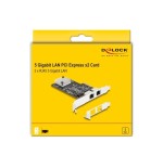 Delock pci express x2 tarjeta a 2 x rj45 5 gigabit lan rtl8126