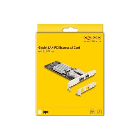 Delock pci express x1 tarjeta a 2 x sfp slot gigabit lan i350