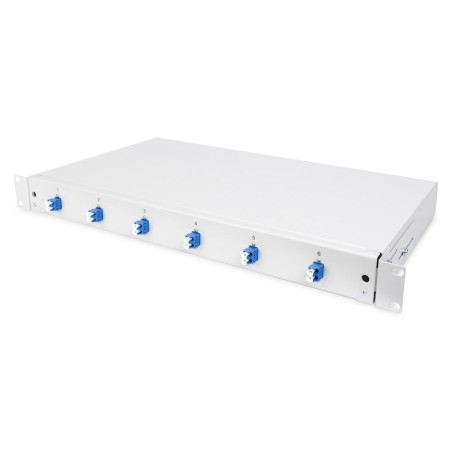 Digitus caja de empalme de fibra óptica, equipada, lc, os2 - 1u - 19"