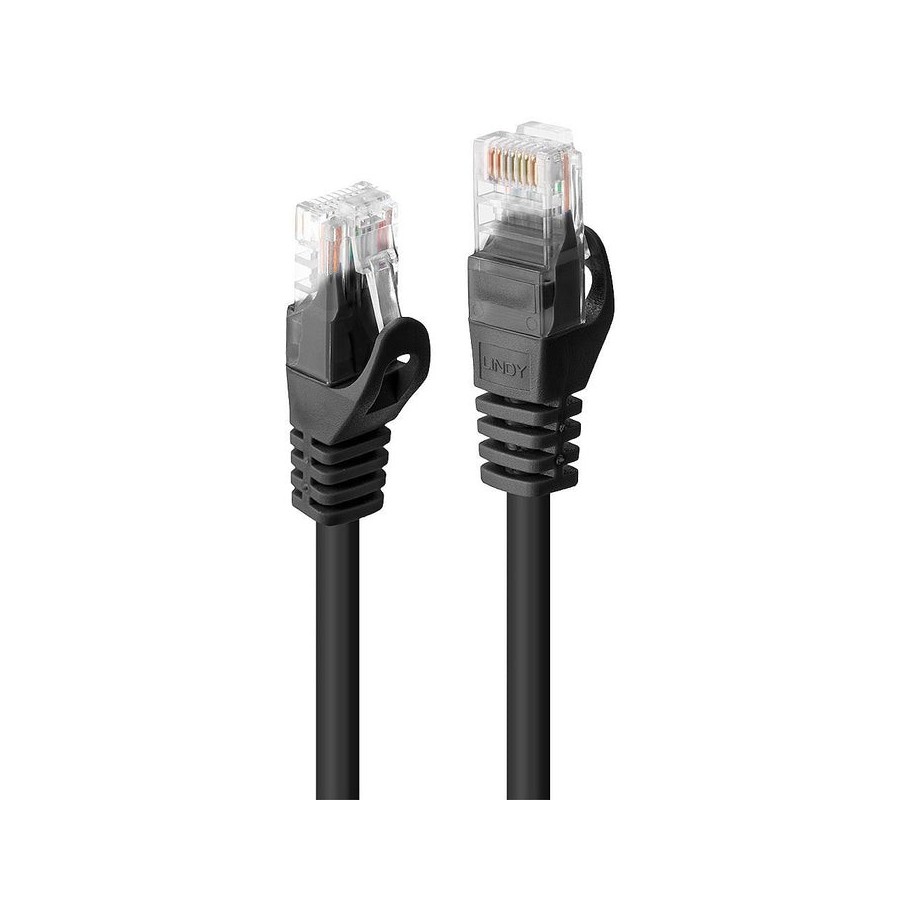Lindy rj45/rj45 cat6 2m cable de red negro u/utp (utp)