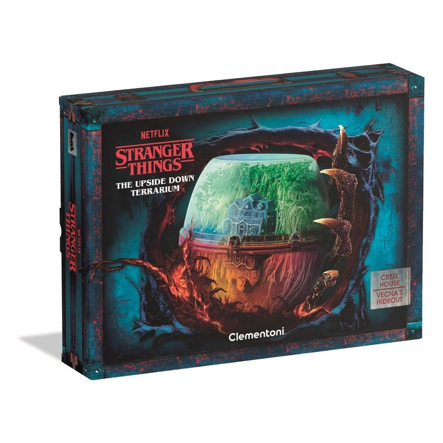 Clementoni stranger things - terrario "shadow world", caja de experimentos