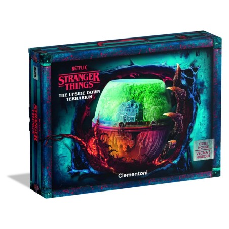 Clementoni stranger things - terrario "shadow world", caja de experimentos