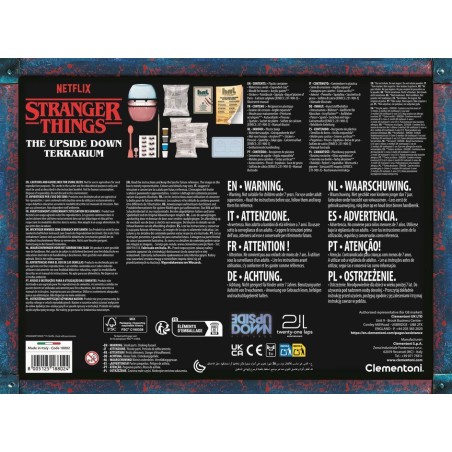 Clementoni stranger things - terrario "shadow world", caja de experimentos