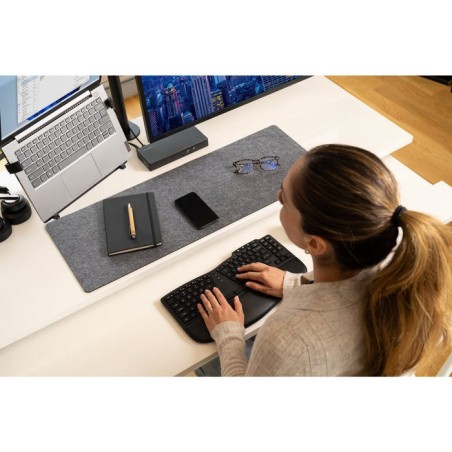 Teclado español kensington pro fit ergo kb675 eq tkl inalámbrico negro, distribución es k75491es