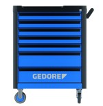 Carro de herramientas gedore workster highline azul/negro, incluye 147 herramientas 3082105