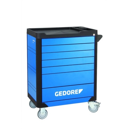 Carro de herramientas gedore workster highline azul/negro, incluye 147 herramientas 3082105