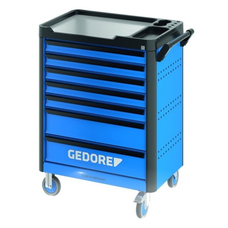 Carro de herramientas gedore workster highline azul/negro, incluye 147 herramientas 3082105