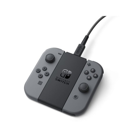 Soporte de carga nintendo joy-con, estación de carga negra, para 2 mandos 10014639