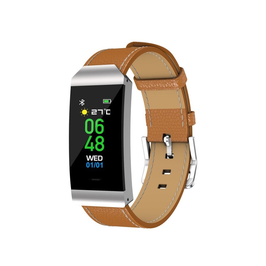 Pulsera cuantificadora denver bfh-250 brown bt pantalla 2.4cm color frecuencia cardiaca notificaciones bat 90mah ip68