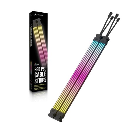 Corsair icue argb psu cable strips, tiras led 2x 240mm, para cables de alimentación cp-8920282