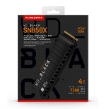 Wd black sn850x nvme ssd 4tb negro, pcie 4.0 x4, nvme, m.2 2280, disipador wds400t2xhe