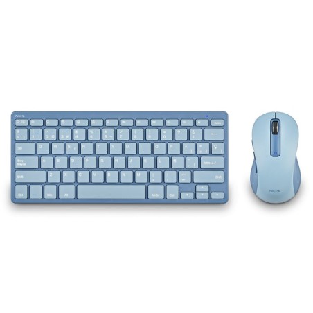 Teclado y ratón inalámbricos ngs fantasy kit blue azul