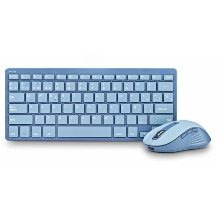 Teclado y ratón inalámbricos ngs fantasy kit blue azul