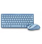 Teclado y ratón inalámbricos ngs fantasy kit blue azul