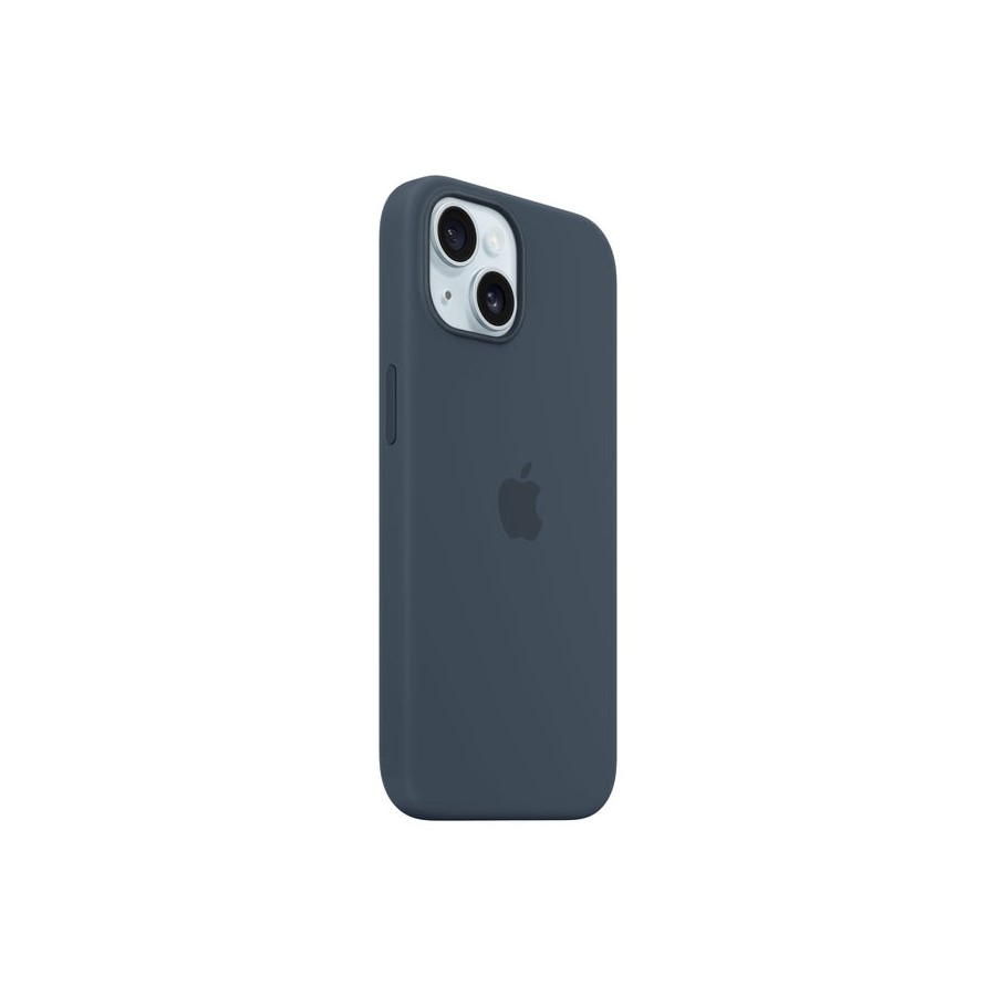Apple funda iphone 15 silicone case with magsafe - storm blue