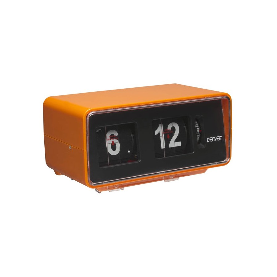 Despertador denver cr-425 fm alarma al timbre o radio flip retro dígitos batería