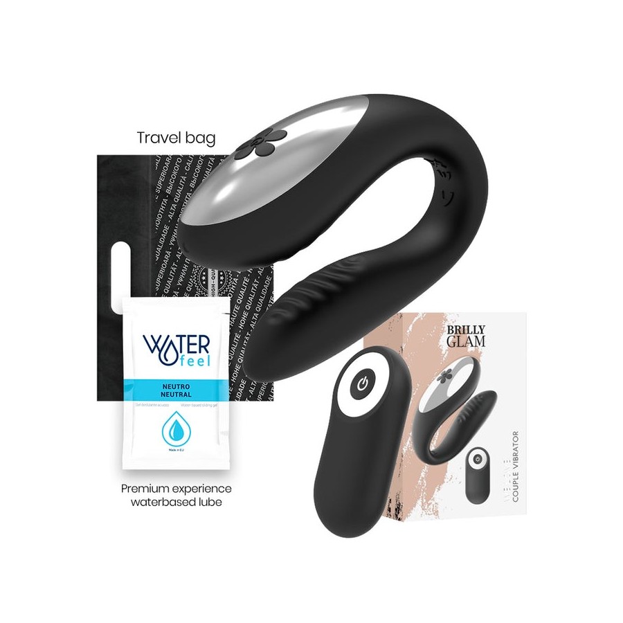 Brilly glam - we love vibrador para parejas control remoto negro