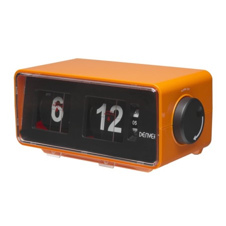 Despertador denver cr-425 fm alarma al timbre o radio flip retro dígitos batería