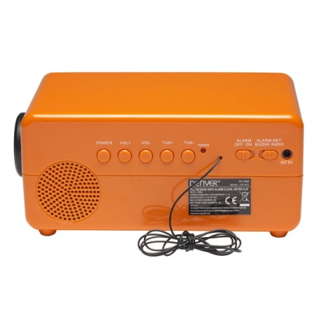 Despertador denver cr-425 fm alarma al timbre o radio flip retro dígitos batería