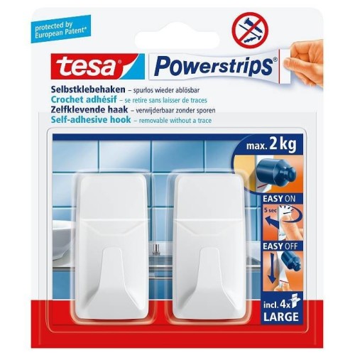 Tesa powerstrips interior gancho toallero blanco