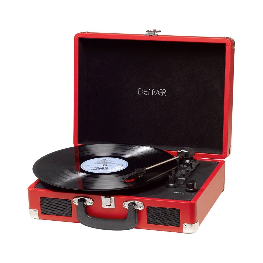 Tocadiscos denver vpl-120 rojo