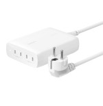 Cargador de pared belkin 4 puertos usb-c gan 200w, blanco