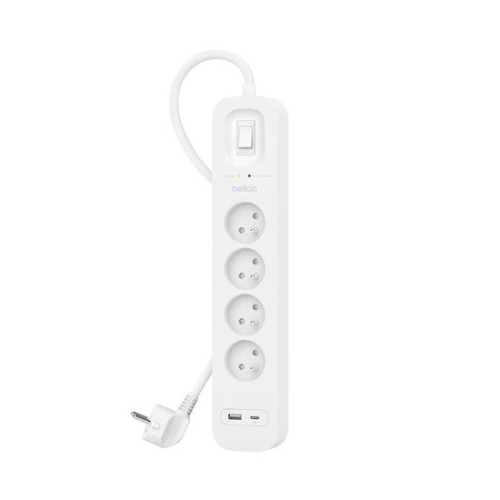 Belkin srb001ca2m limitador de tensión blanco 4 salidas ac 2 m