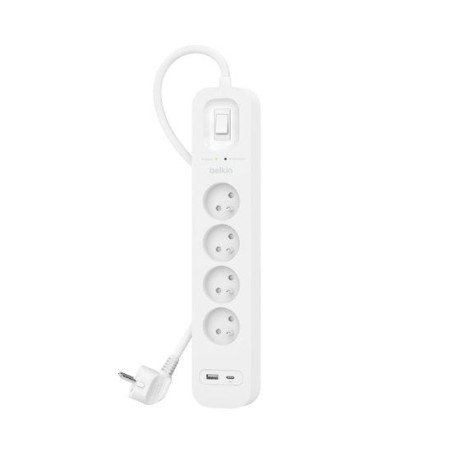 Belkin srb001ca2m limitador de tensión blanco 4 salidas ac 2 m