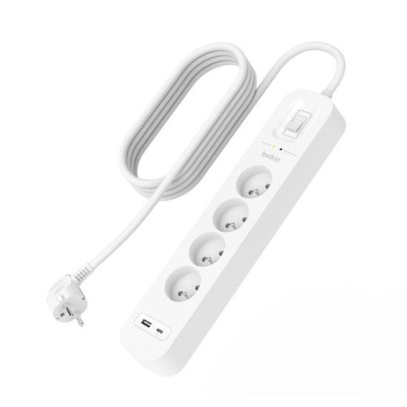 Belkin srb001ca2m limitador de tensión blanco 4 salidas ac 2 m