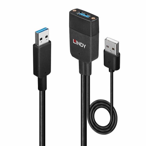 Lindy 43357 hub de interfaz usb 3.2 gen 2 (3.1 gen 2) type-a 100 mbit/s negro