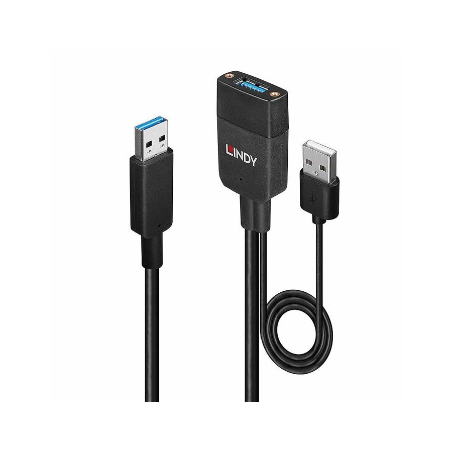 Lindy 43357 hub de interfaz usb 3.2 gen 2 (3.1 gen 2) type-a 100 mbit/s negro