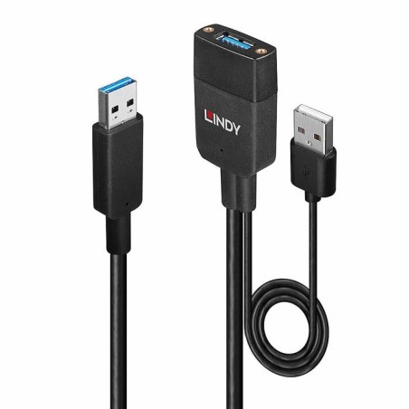 Lindy 43357 hub de interfaz usb 3.2 gen 2 (3.1 gen 2) type-a 100 mbit/s negro