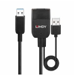 Lindy 43357 hub de interfaz usb 3.2 gen 2 (3.1 gen 2) type-a 100 mbit/s negro