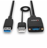 Lindy 43357 hub de interfaz usb 3.2 gen 2 (3.1 gen 2) type-a 100 mbit/s negro