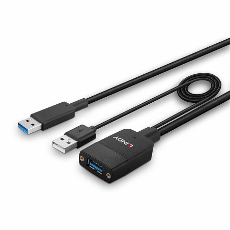 Lindy 43357 hub de interfaz usb 3.2 gen 2 (3.1 gen 2) type-a 100 mbit/s negro