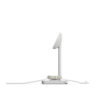Soporte base de carga inalambrico 3en1 magsafe plata linq carga magnética qi2/ certificación mfi para apple watch